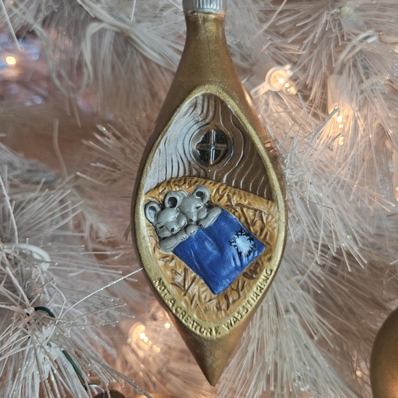 Ornaments~ Vintage one-of-a-kind Christmas set of 12 hand painted - Picture 8 of 16